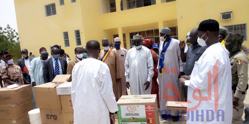 Tchad : des cartons de Covid-Organics acheminés par avion en province. © Béchir Badjoury/Alwihda Info