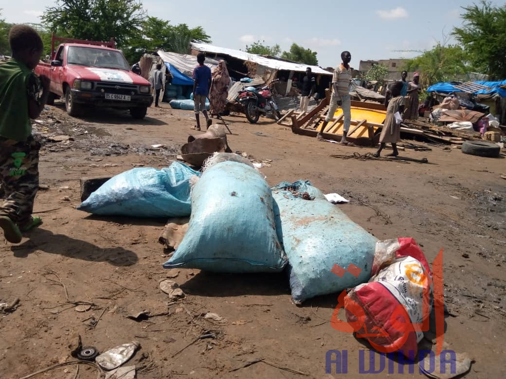 Tchad : déguerpissement d'habitants au marché Champ de fil de N'Djamena. © Malick Mahamat - Mendig-lembaye Djetoyo Kelvin/Alwihda Info