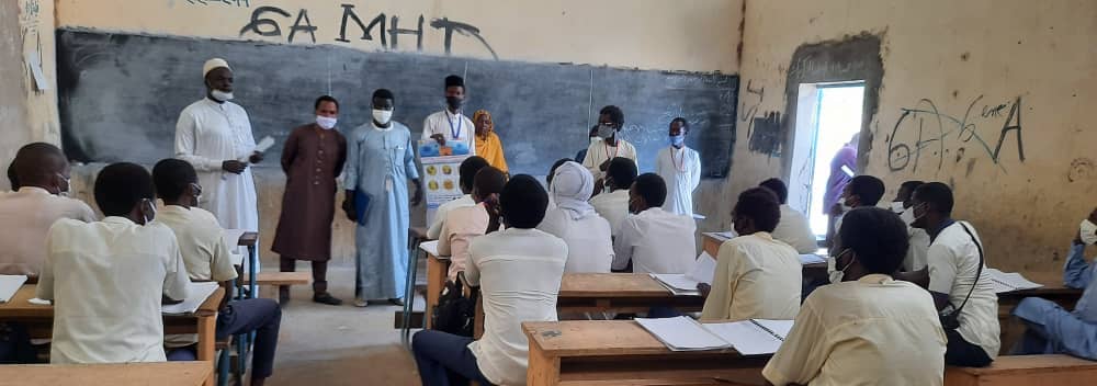 Tchad - Covid-19 : Des jeunes en sensibilisation dans les lycées à Abéché  : ©️ Abba Issa/Alwihda Info