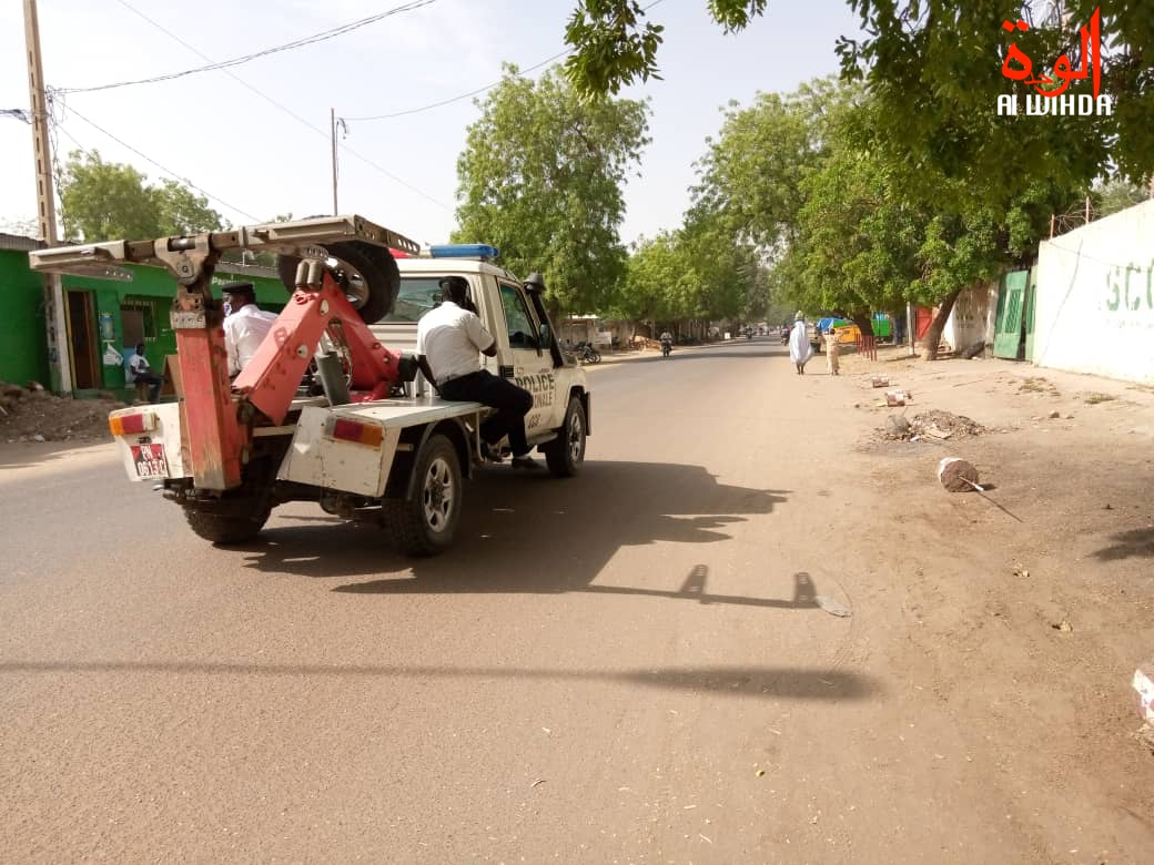 Un véhicule de police à N'Djamena. Illustration. © Kelvin Djetoyo/Alwihda Info