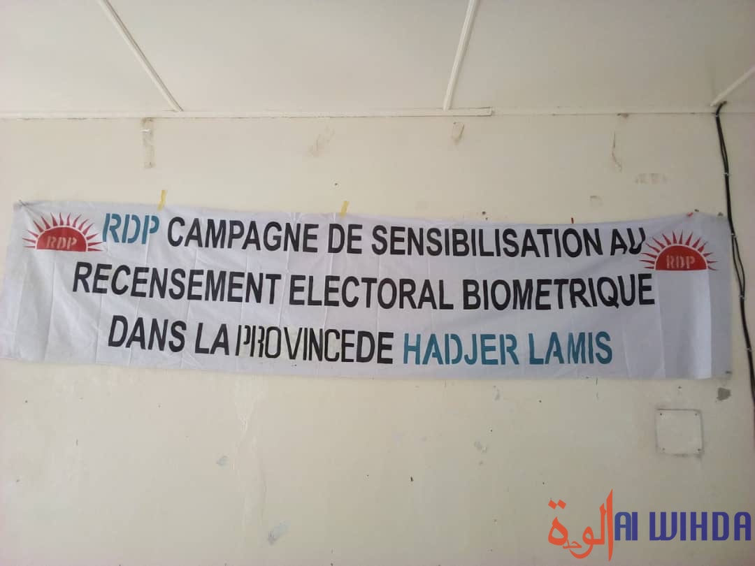 Tchad : le parti RDP appelle la population du Hadjer Lamis à s'inscrire sur le fichier électoral. © Mbainaissem Gédéon Mbeïbadoum/Alwihda Info