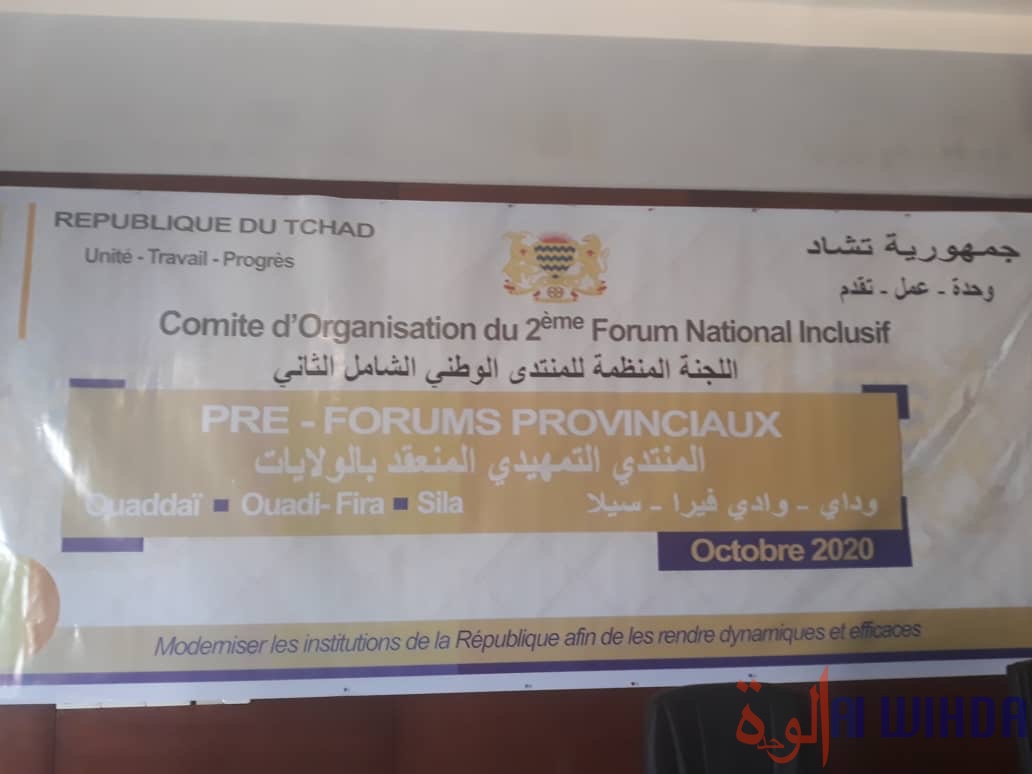 Tchad : les pré-forums décentralisés lancés à l'Est pour trois provinces. © Alwihda Info