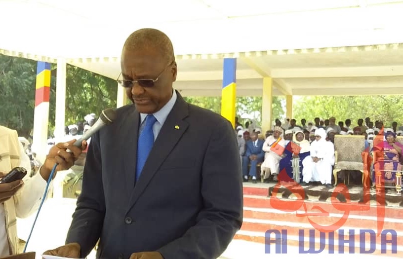 Le général Benaïndo Tatola, le 25 février 2020 lors de sa prise de fonction en tant que gouverneur à Ati. © Hassan Djidda/Alwihda Info