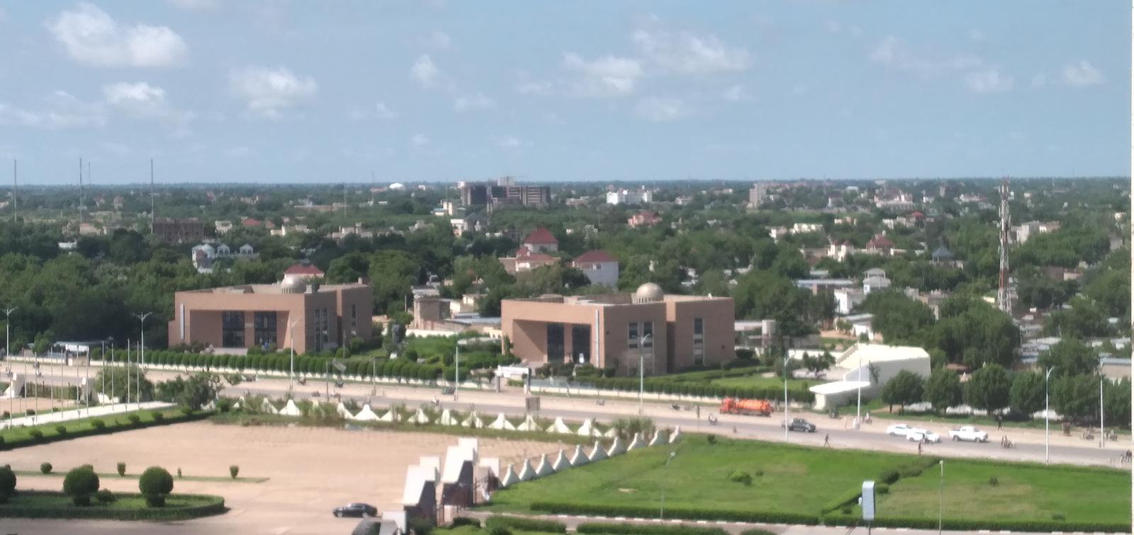 Vue aérienne de la ville N’Djamena.