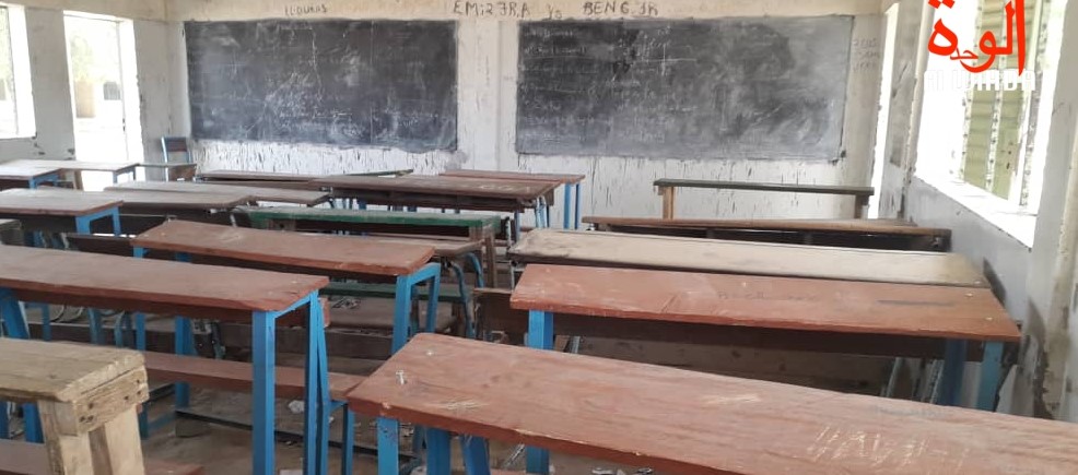 Une salle de classe dans le 7ème arrondissement de N'Djamena. ©️ Djibrine Haïdar/Alwihda Info