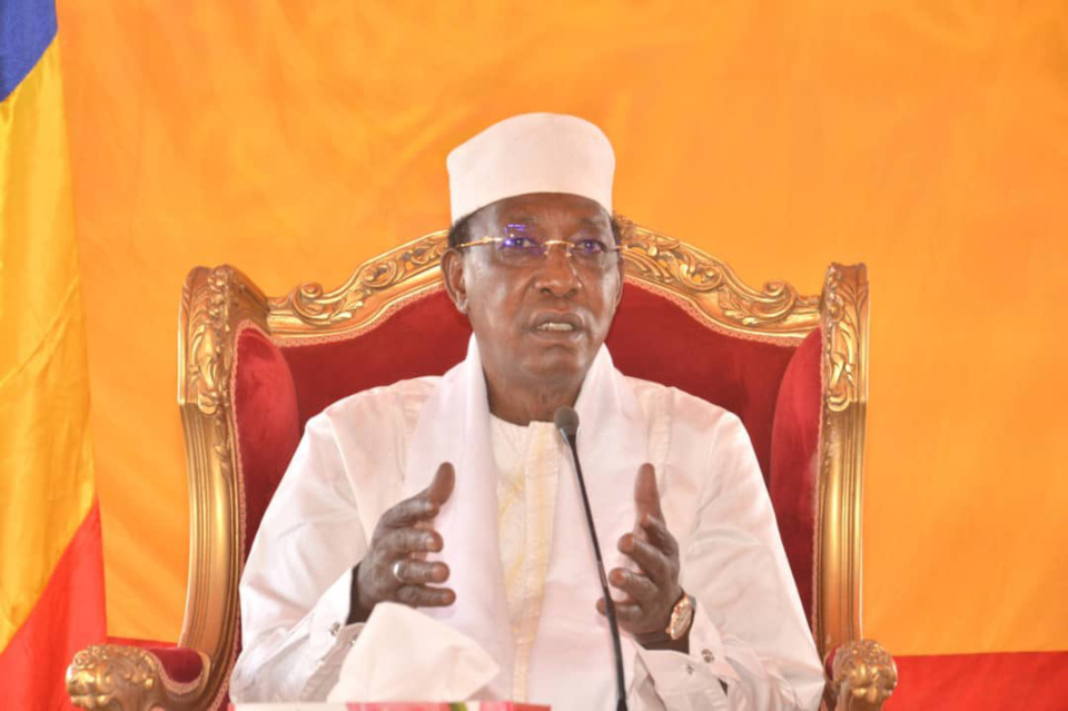 Le président Idriss Deby, le 10 février 2021 à Bardaï, au Tibesti. © PR