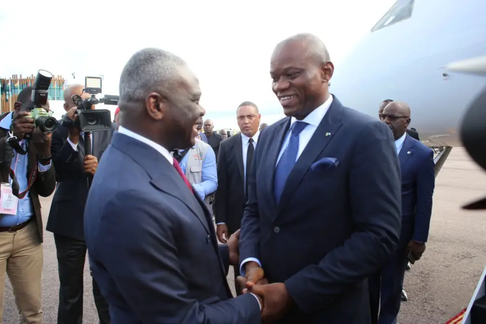 L'arrivée du président gabonais à Brazzaville