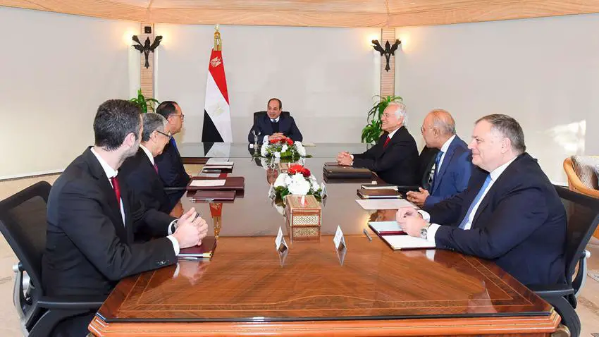 Interconnexion électrique GREGY : rencontre entre le président égyptien et le groupe Copezoulos
