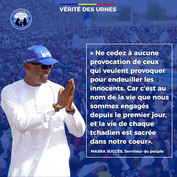 Présidentielle au Tchad : Masra joue l'apaisement après la victoire confirmée de Deby