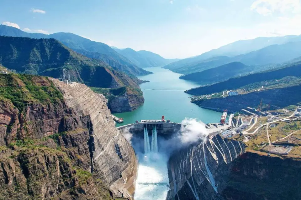 Photo shows the Baihetan hydropower station. (Photo by Yan Keren/People's Daily Online)