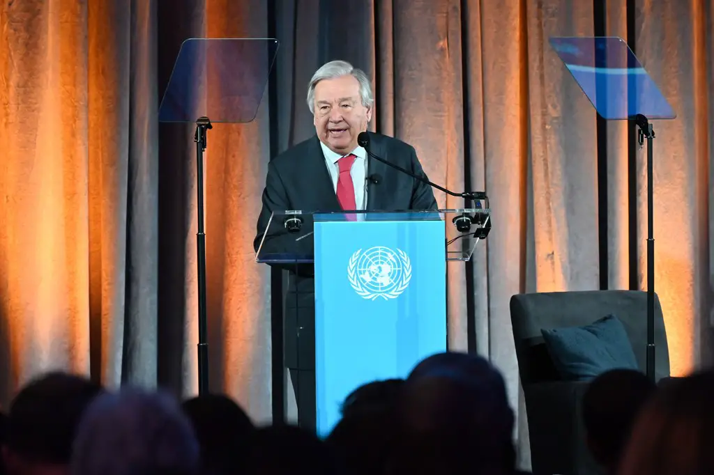Le Secrétaire général prononce son discours spécial sur l'action climatique, "Un moment de vérité". Photo : UN.org