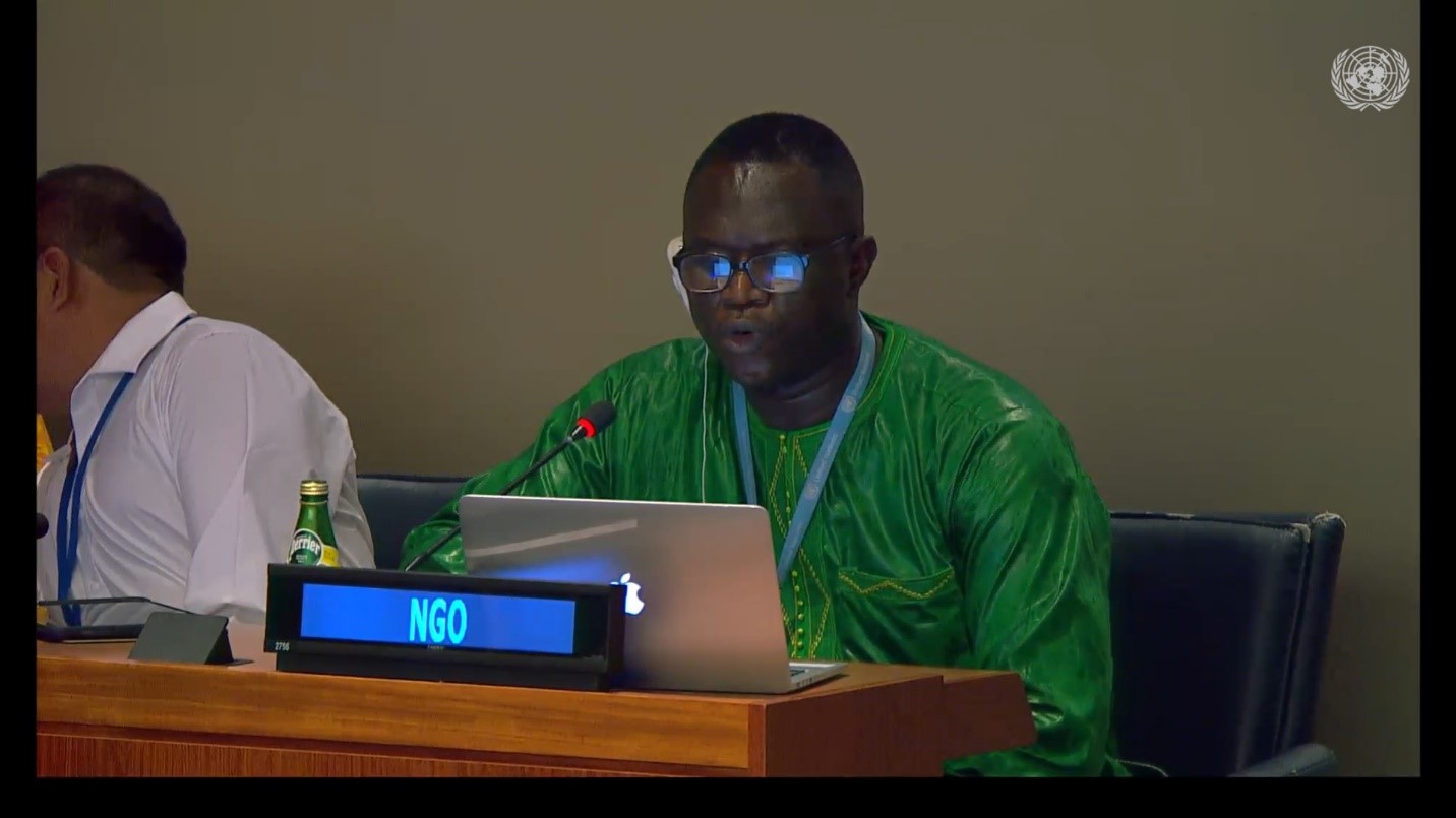 Olivier Noudjalbaye Dedingar, représentant des ONG et la société civile tchadienne au Forum politique de haut niveau pour le développement durable. Photo : un.org