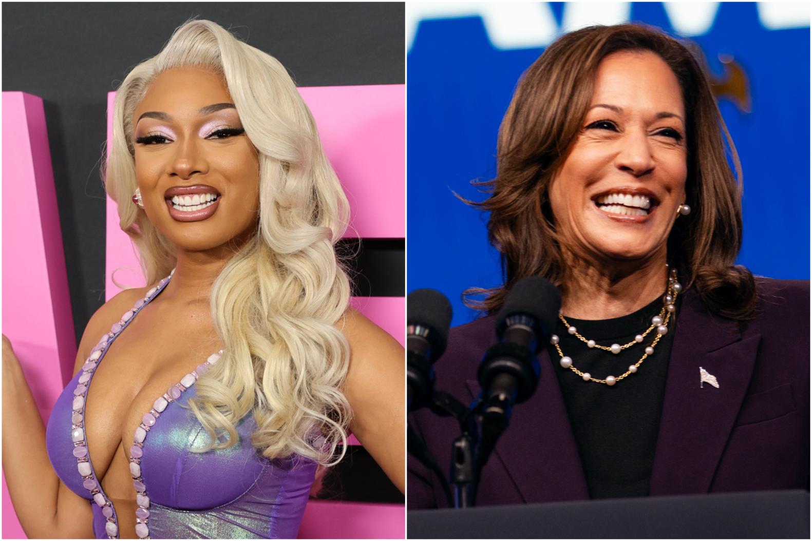 Megan Thee Stallion et Kamala Harris. Photo : Montinique Monroe/Getty Images