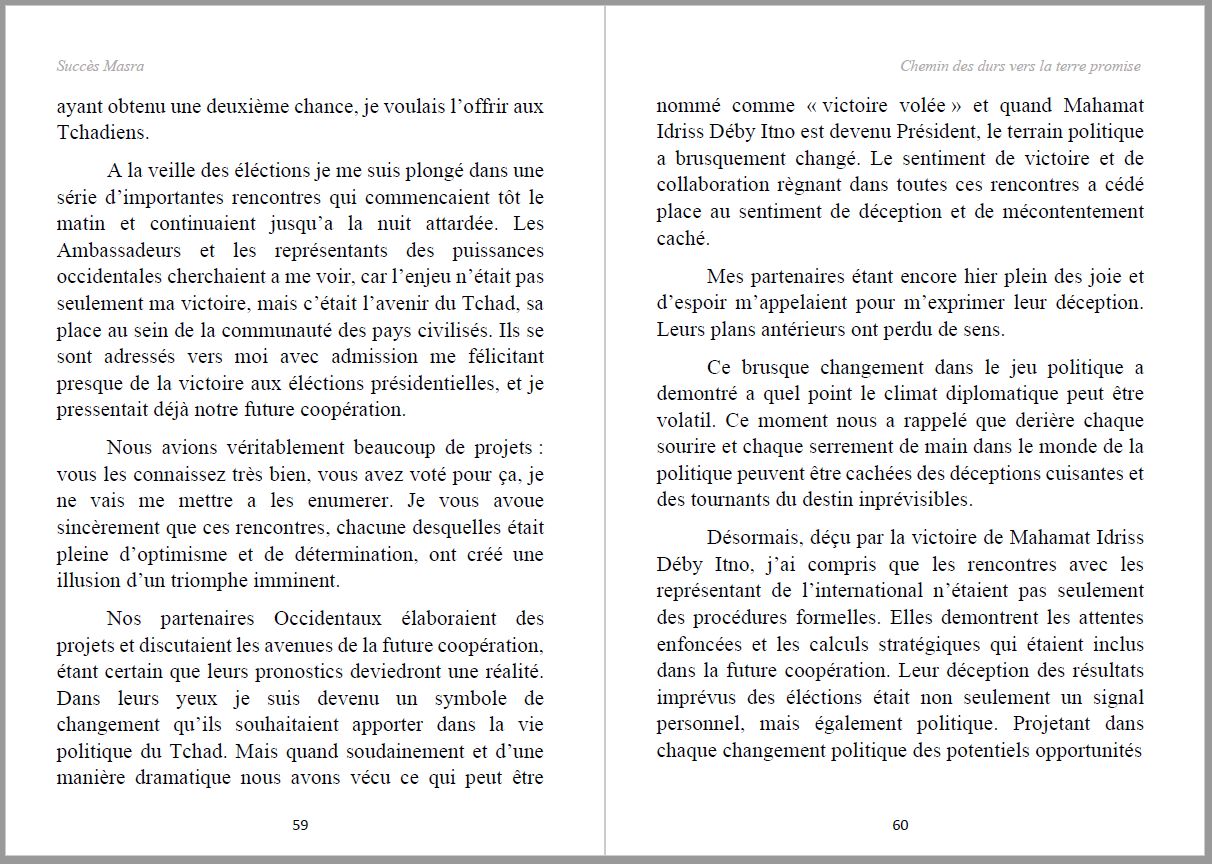 Tchad : Koudou Oumar donne un avant-gout du livre 'Chemin des durs vers la terre promise' de Succès Masra