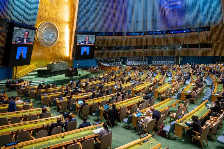 La salle de l'Assemblée générale lors du Sommet de l’Avenir au siège des Nations-Unies à New York, le 22 septembre 2024. Photo : David Dee Delgado/Reuters