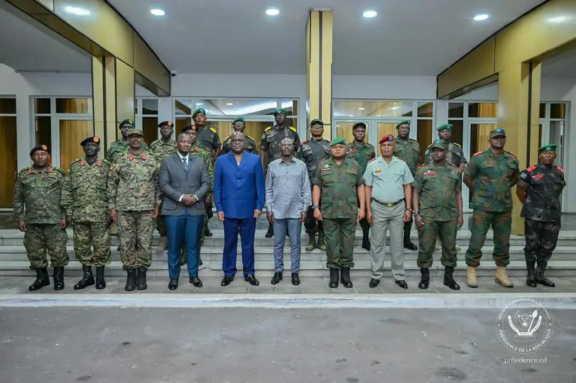 RDC - Réunion à la Cité de l’Union Africaine : Le Président Félix Tshisekedi accueille des émissaires et une délégation militaire