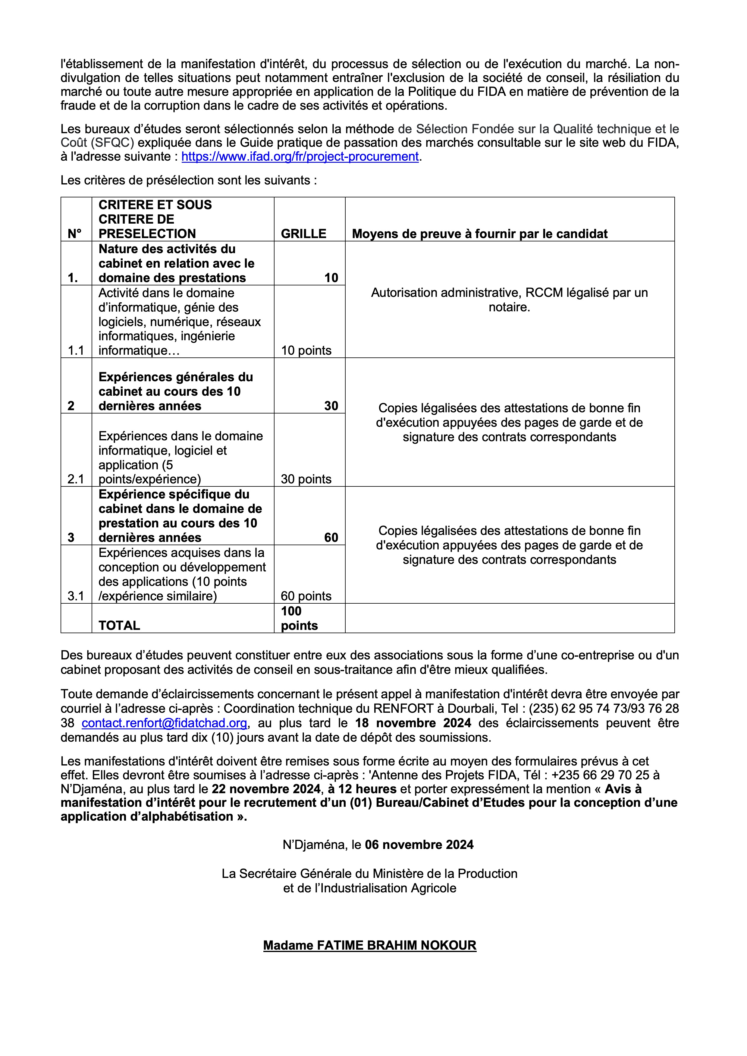 Tchad : Recrutement d'un Bureau d'études pour concevoir une application numérique d'alphabétisation (Projet RENFORT)