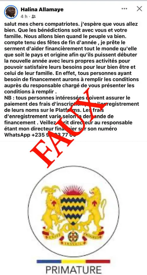 Tchad : Le Premier ministre victime d'une usurpation d'identité sur les réseaux sociaux