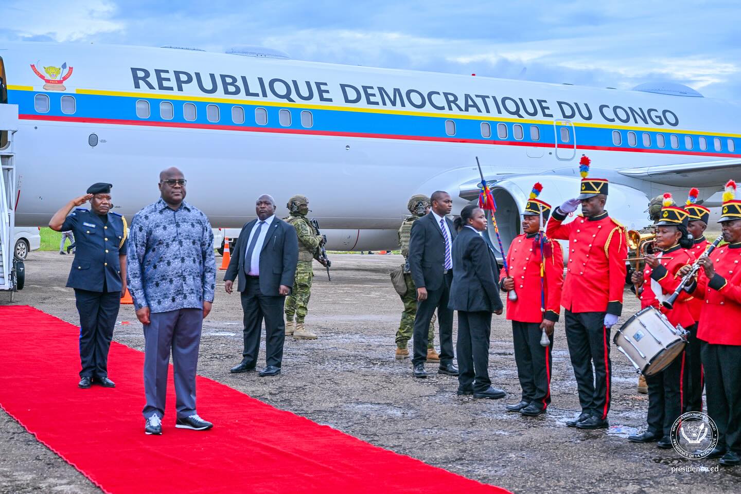 RDC : le chef de l’Etat Félix Tshisekedi est arrivé au Tanganyika