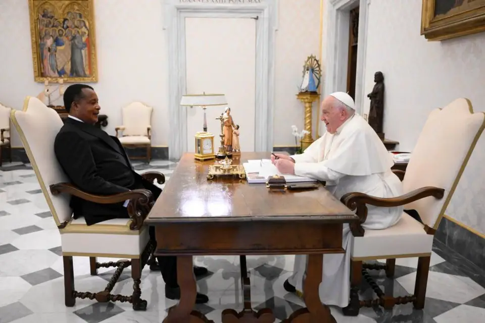 Le Pape François et Denis Sassou N'Guesso à Rome