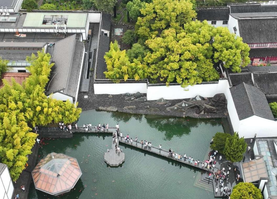 Photo shows Suzhou Museum in Suzhou, east China's Jiangsu province. (Photo by Wang Jianzhong/People's Daily Online)