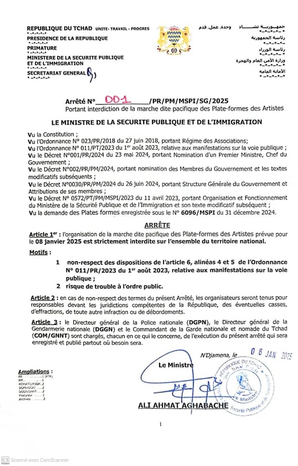 Tchad : les autorités interdisent une marche pacifique