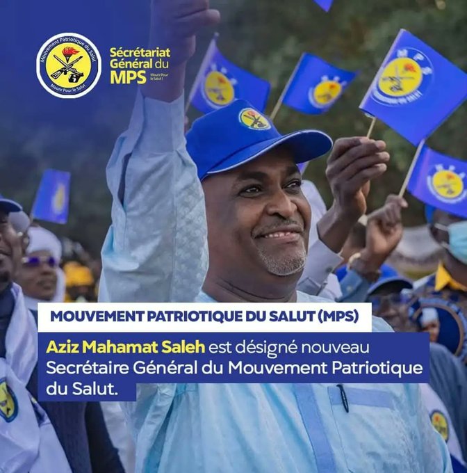 Tchad : Aziz Mahamat Saleh, nouveau Secrétaire Général du MPS, exprime sa gratitude et son engagement