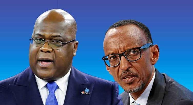 Anciens amis devenus des pires ennemis, Félix Tshisekedi, le président congolais et Paul Kagame, le président rwandais @Photo Droits tiers.