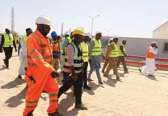 Tchad :  Le ministre de l'Eau et de l'Énergie inspecte les travaux de Djarmaya