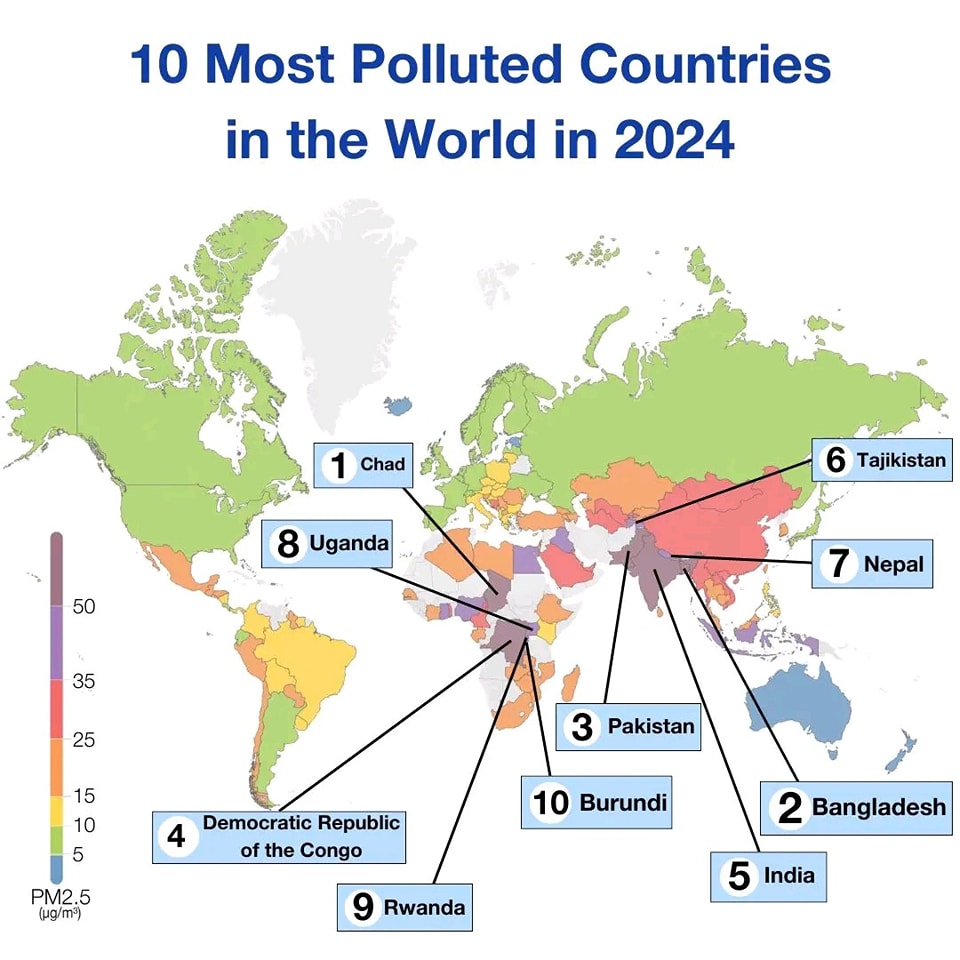 Classement alarmant des capitales les plus polluées en 2024 : N'Djamena en tête