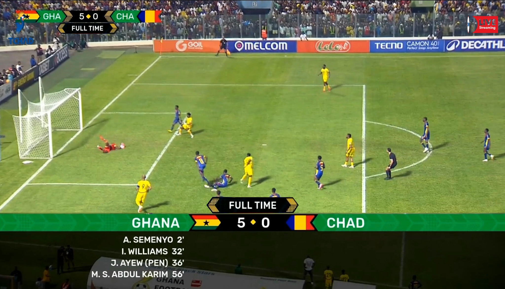 Éliminatoires CAN 2026 : Les SAO du Tchad lourdement battus par le Ghana (5-0) 