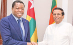 Le renforcement de l’axe Colombo-Lomé au menu de la visite de Faure Gnassingbé au Sri Lanka