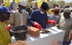 Tchad : pose de la pierre de construction d'un château d'eau à Bitkine