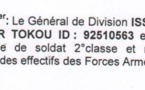 Tchad : Le Général de Division issackha Bachar Tokou radié de l'armée