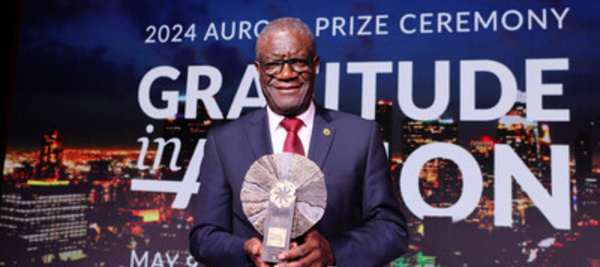 Le congolais Dr Denis Mukwege a reçu le prix Aurora 2024