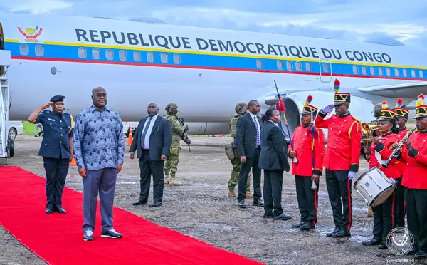 RDC : le chef de l’Etat Félix Tshisekedi est arrivé au Tanganyika