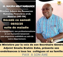 Tchad - Décès de M. Masra Mbayambang : une perte immense pour le ministère des Infrastructures