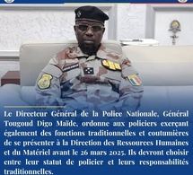 Tchad : La Police Nationale met fin au cumul des fonctions